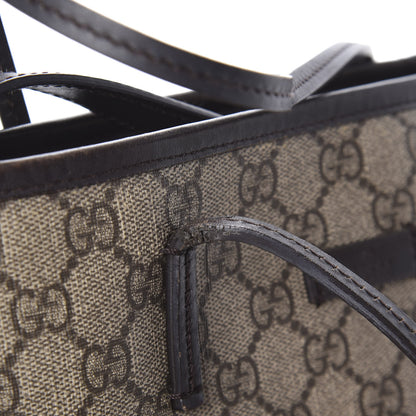 Gucci GG Supreme Monogram Medium Zippered Tote Dark Brown 25 of 27