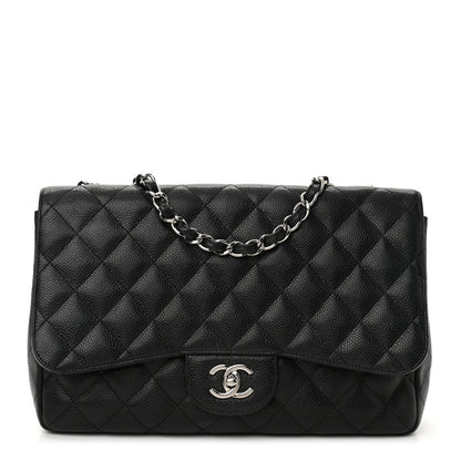 Chanel Caviar Quilted Jumbo Single Flap Black 1 of 20