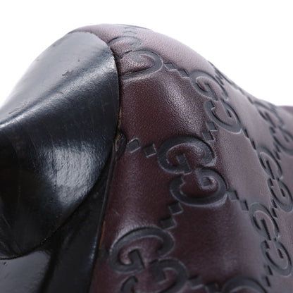 Gucci Guccissima Calfskin Knee High Boots 38 Burgundy 12 of 13