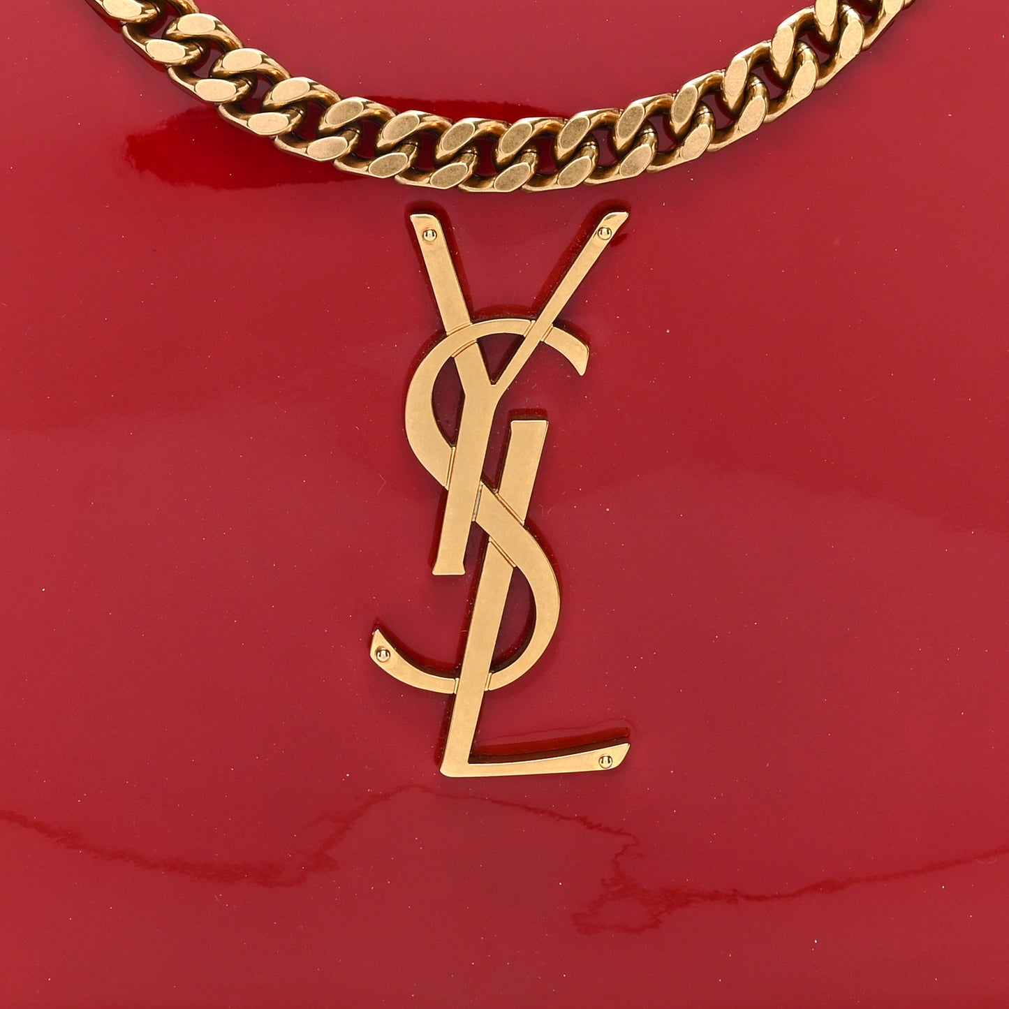 Patent Calfskin Monogram Kate Wallet On Chain Rouge Eros
