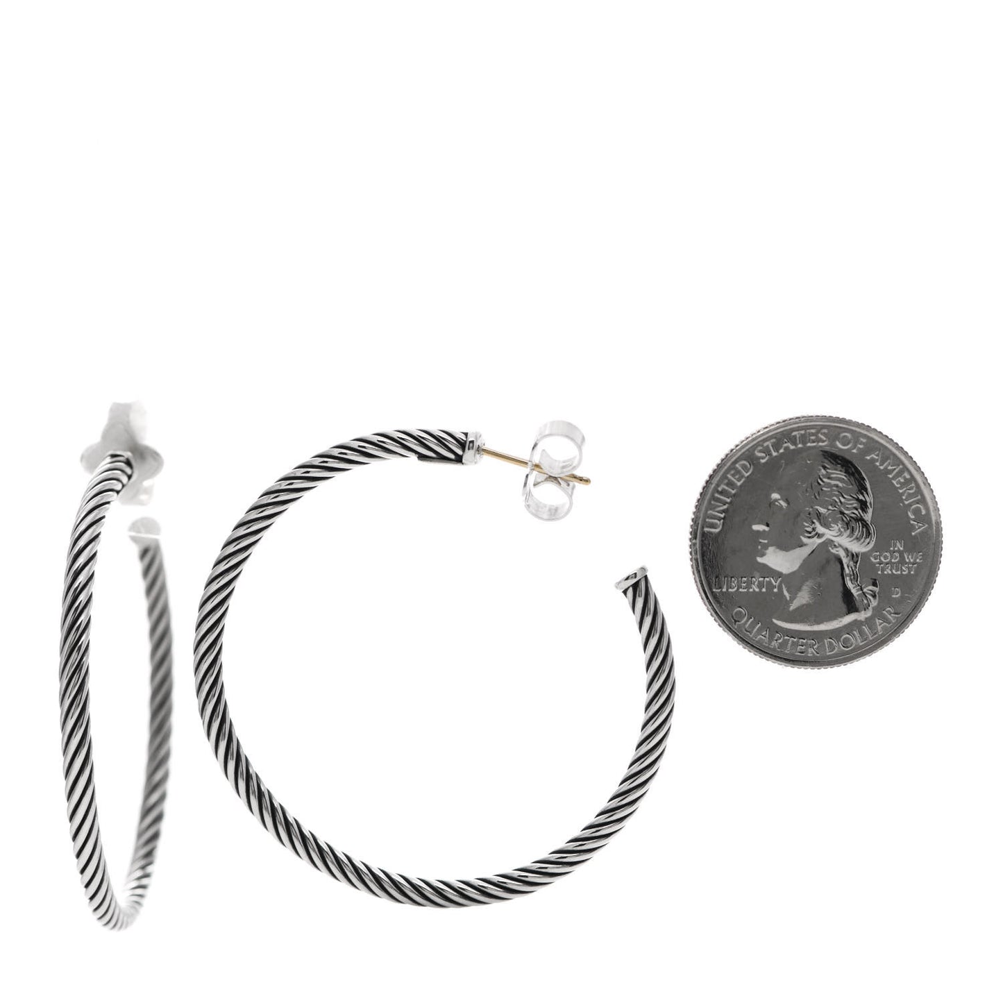 Sterling Silver Medium Cable Classics Hoop Earrings