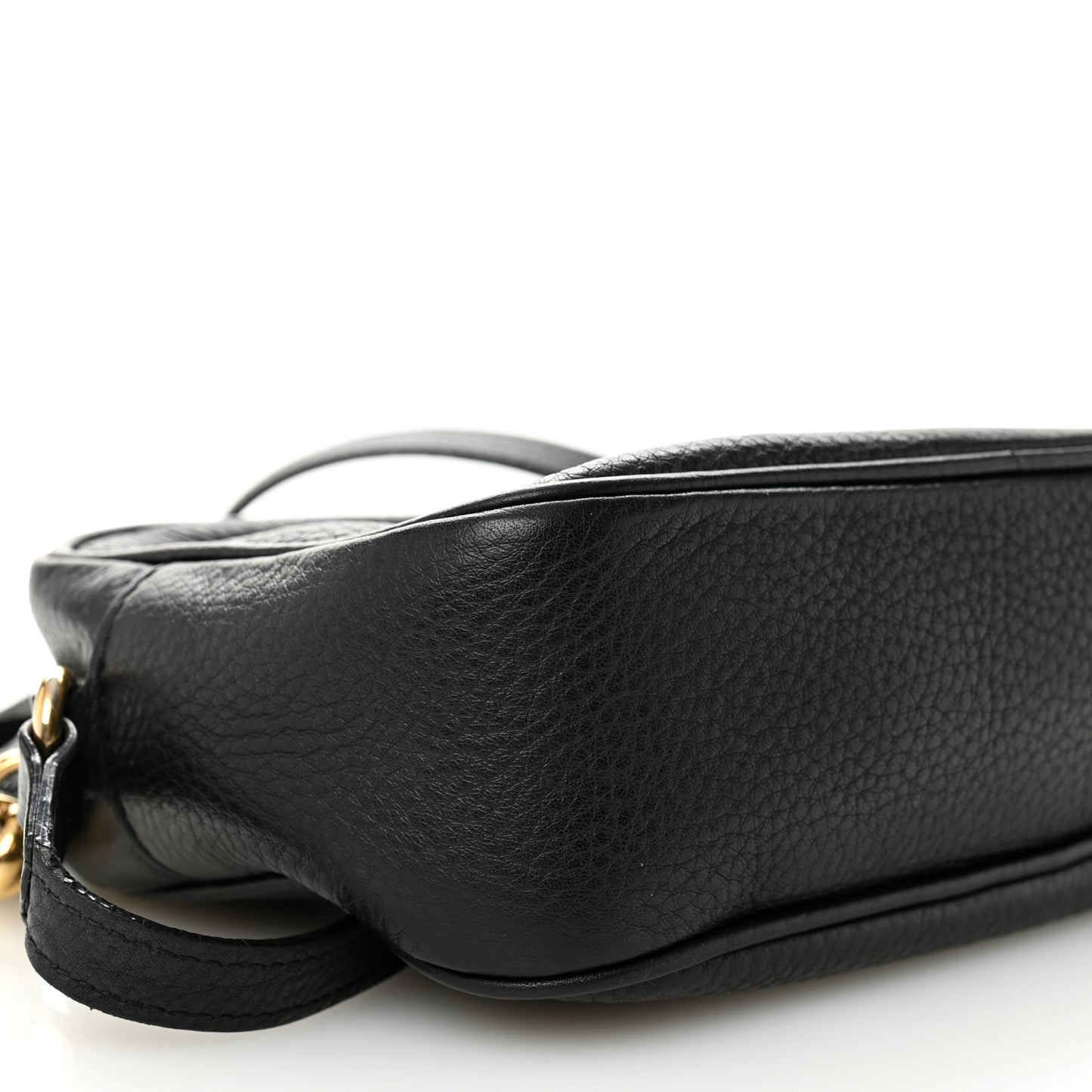 Pebbled Calfskin Soho Disco Bag Black