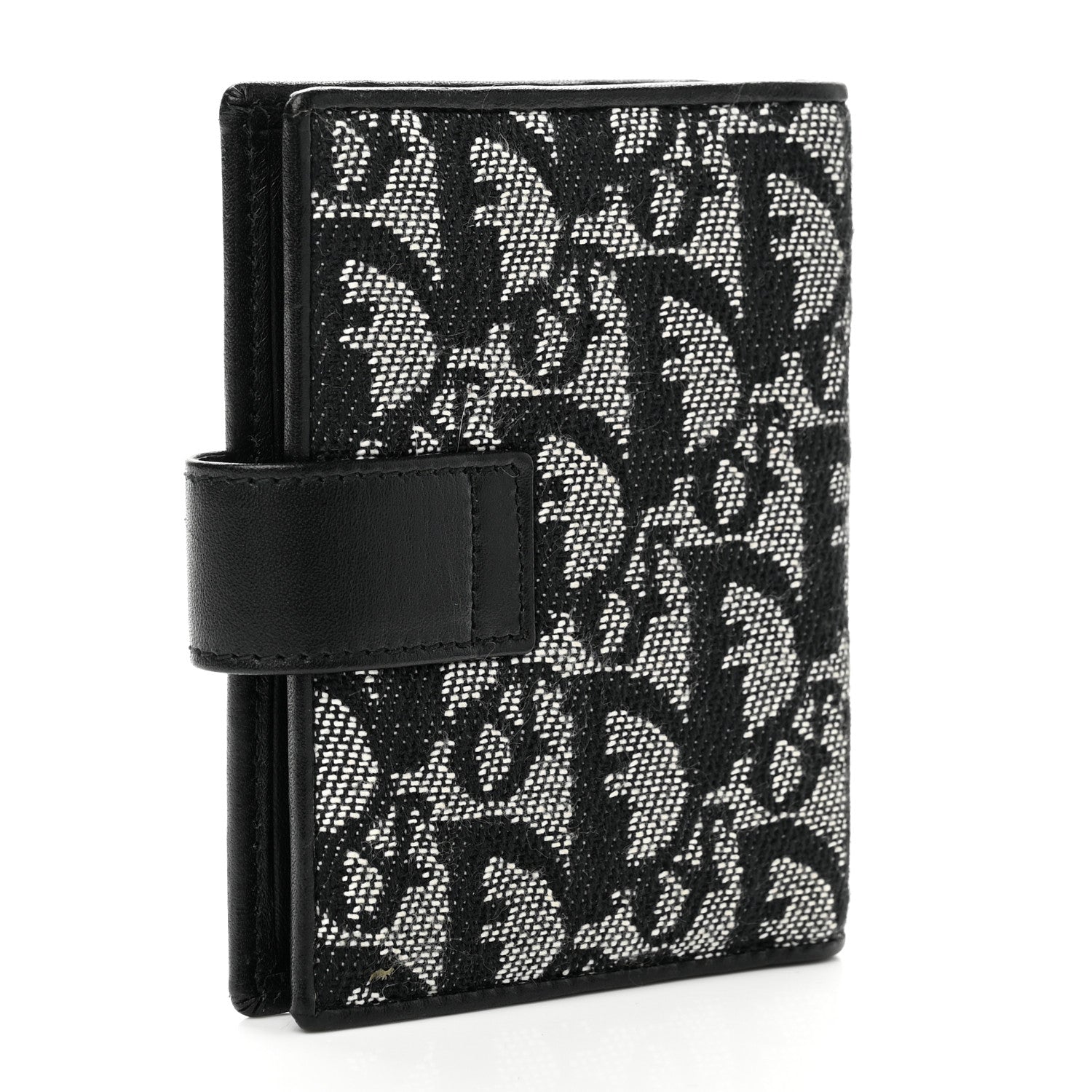 Christian Dior Monogram Compact Wallet Black 3 of 7
