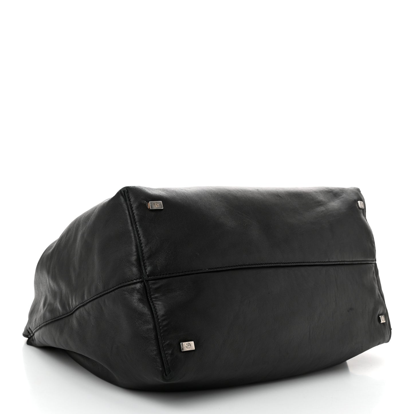Calfskin Double Circle Bag Black