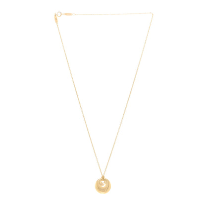 Tiffany 18K Yellow Gold Round Disc Pendant Necklace 3 of 4