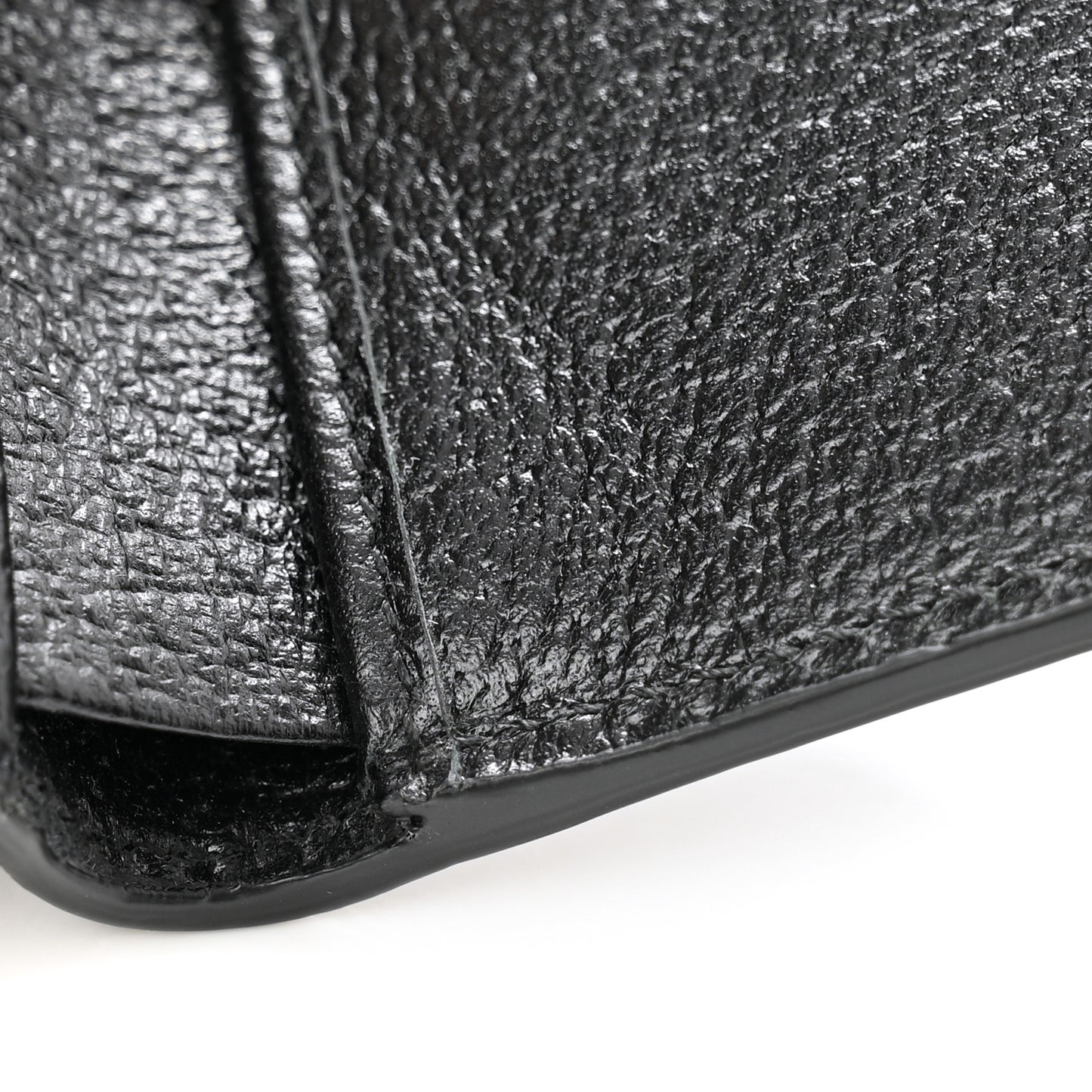 Calfskin Boar Effect Monochrome GG Marmont Bi-Fold Wallet Black