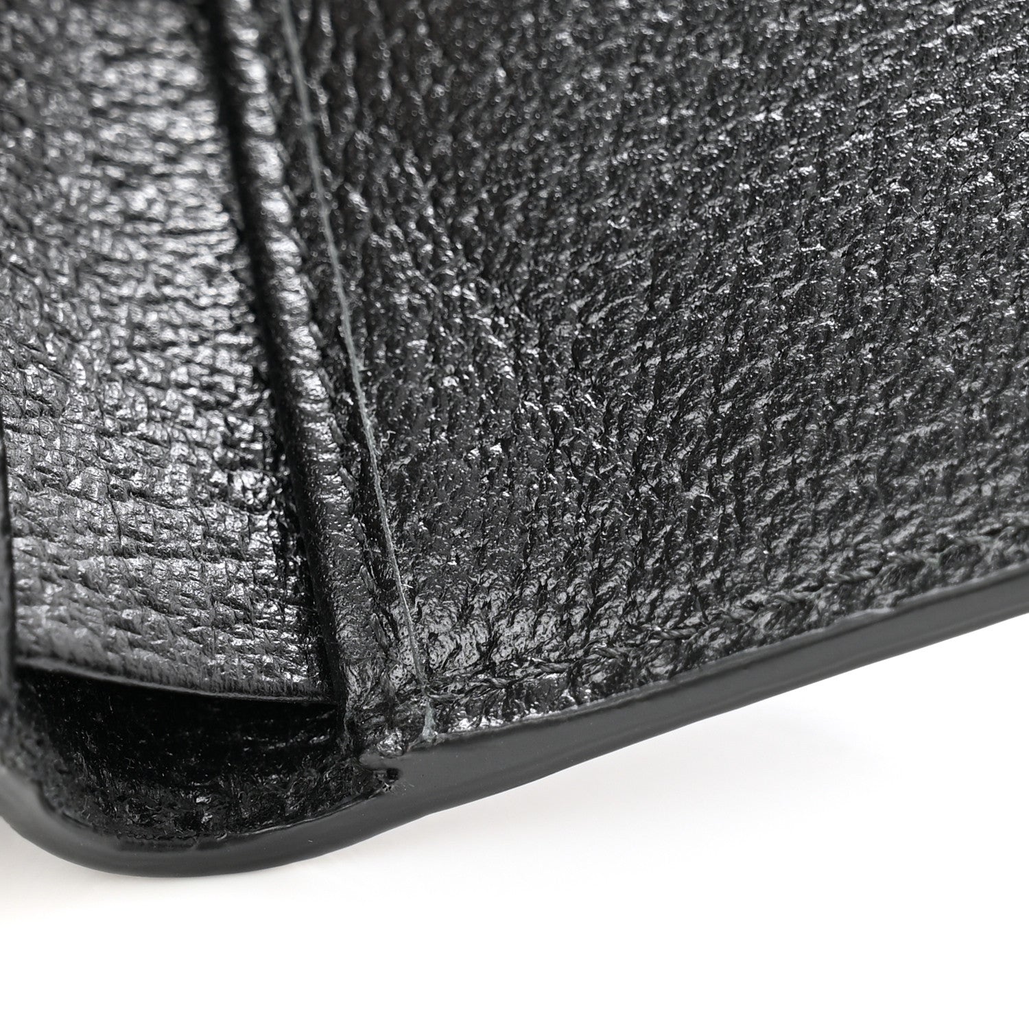 Gucci Calfskin Boar Effect Monochrome GG Marmont Bi-Fold Wallet Black 7 of 9