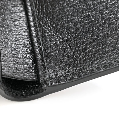 Gucci Calfskin Boar Effect Monochrome GG Marmont Bi-Fold Wallet Black 7 of 9