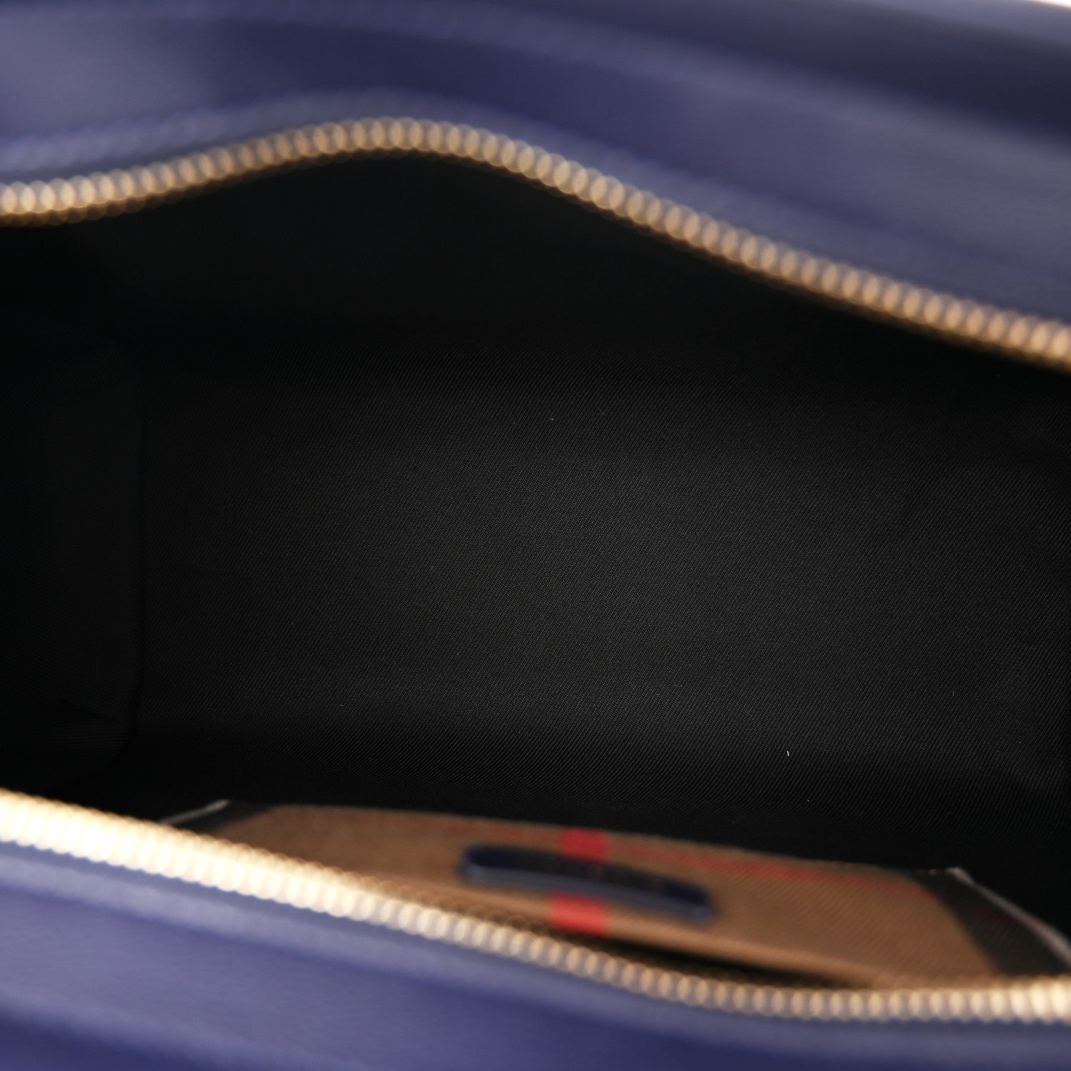 Burberry Calfskin Mega Check Small Banwell Tote Dark Canvas Blue 5 of 9