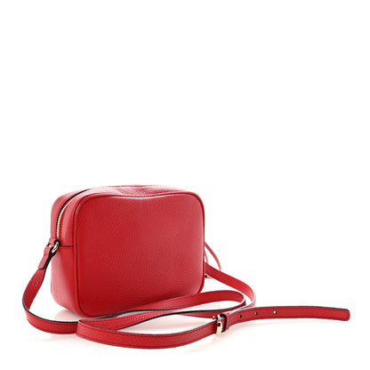 Gucci Pebbled Calfskin Small Soho Disco Bag Vibrant Red 3 of 11