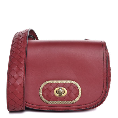 Bottega Veneta Smooth Nappa Intrecciato BV Luna Crossbody Satchel Baccara Rose 1 of 8