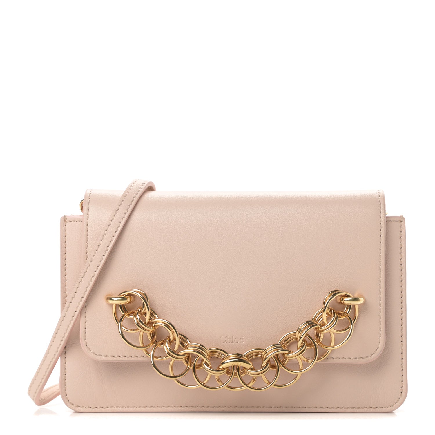 Chloe Calfskin Drew Bijou Clutch Cement Pink 1 of 12