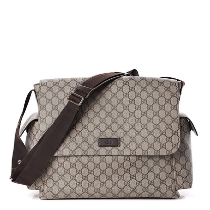 Gucci GG Plus Monogram Messenger Diaper Bag Dark Brown 1 of 12