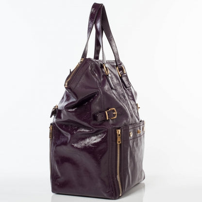 Saint Laurent XL Patent Downtown Tote Violet 3 of 11