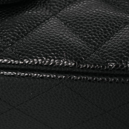 Chanel Caviar Quilted Jumbo Double Flap Black 13 of 14