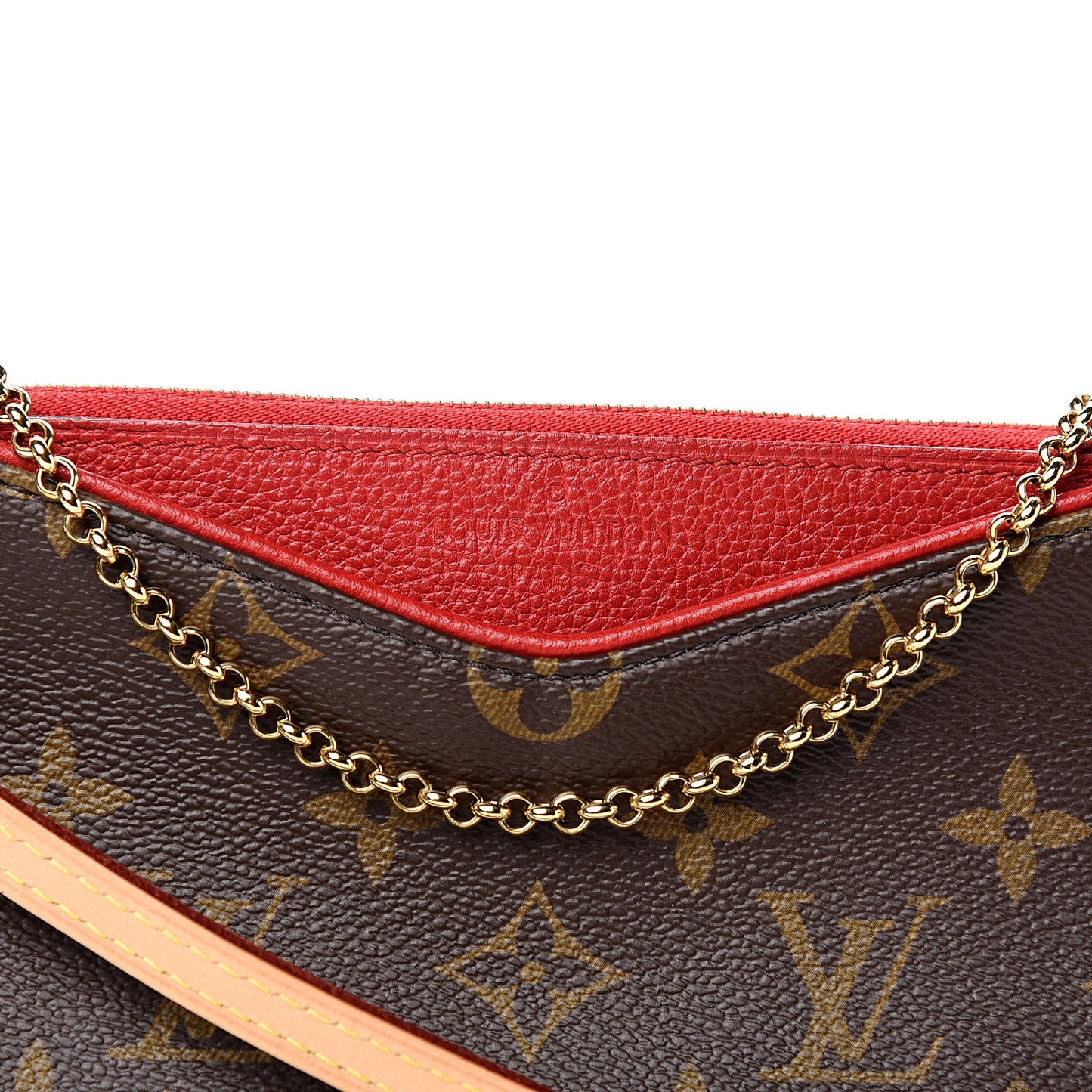 Monogram Pallas Clutch Cherry