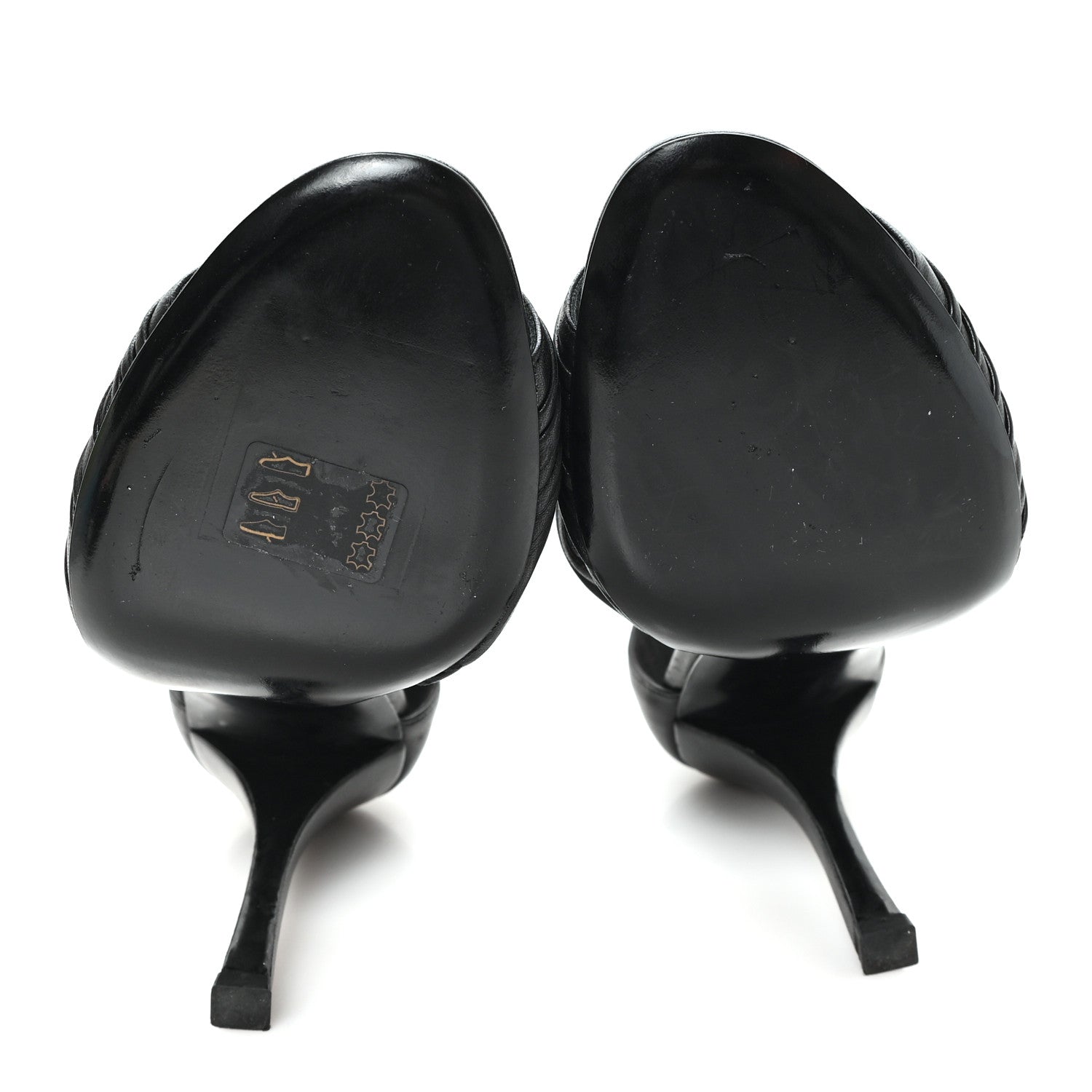 Chanel Calfskin Camellia Sandals 39.5 Black 6 of 10