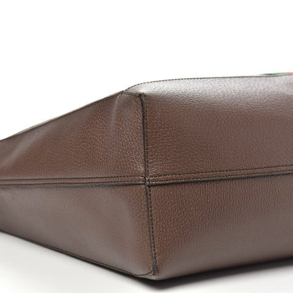 Gucci GG Supreme Monogram Web Ophidia Tote Brown 7 of 11