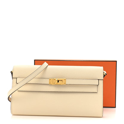 Hermes Epsom Verso Kelly Wallet To Go Nata Sesame 10 of 10