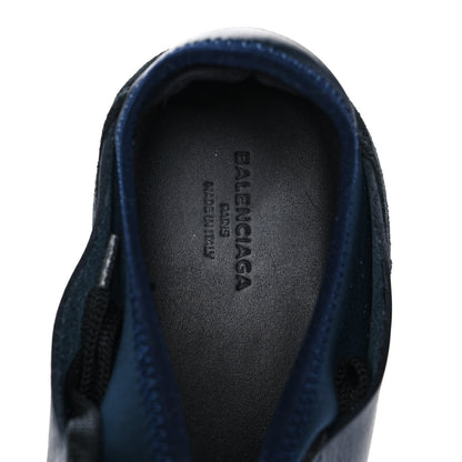 Balenciaga Mesh Calfskin Neoprene Suede Womens Race Runner Sneakers 37 Bleu Nuit 7 of 9
