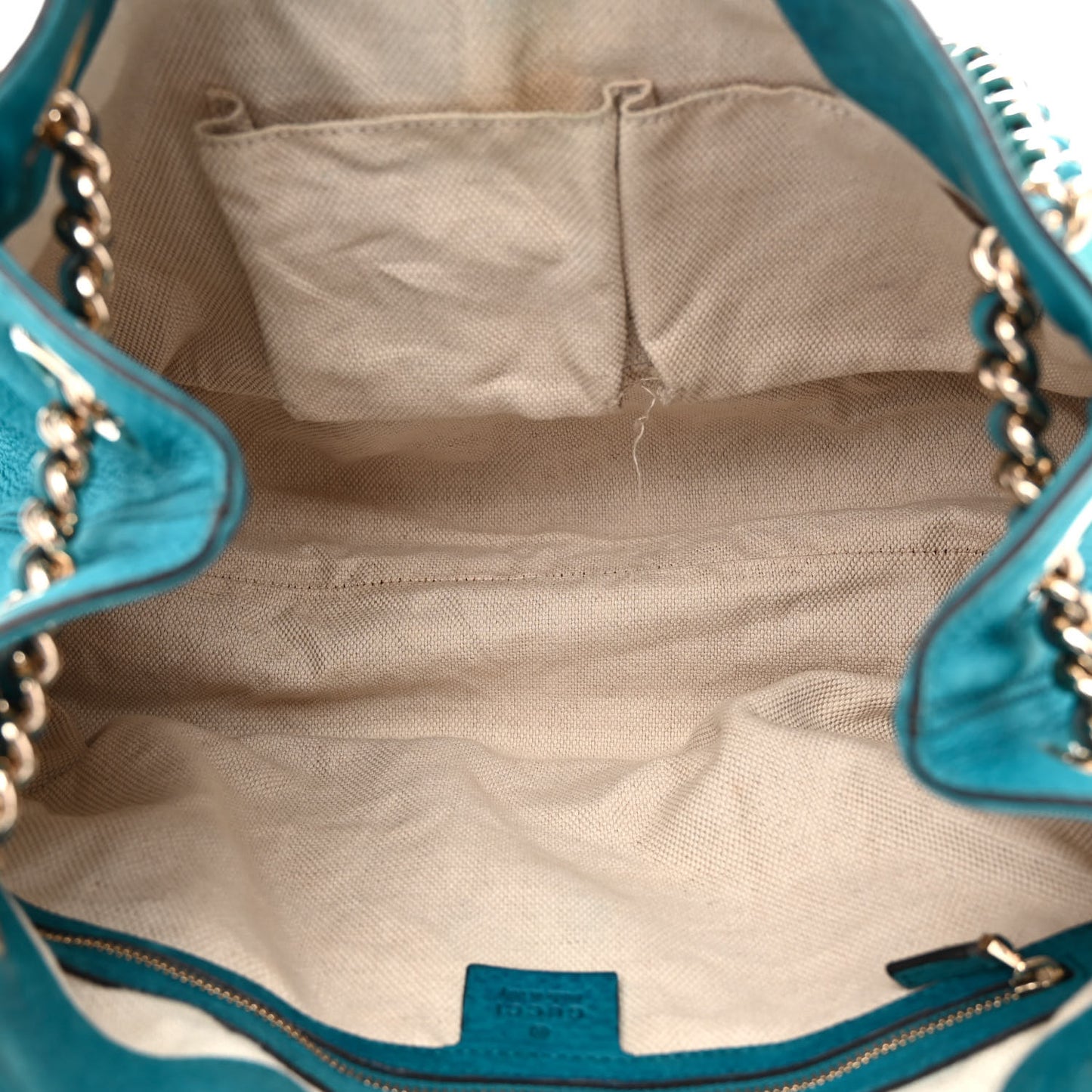 Vitello Range Medium Soho Chain Shoulder Bag Deep Cobalt