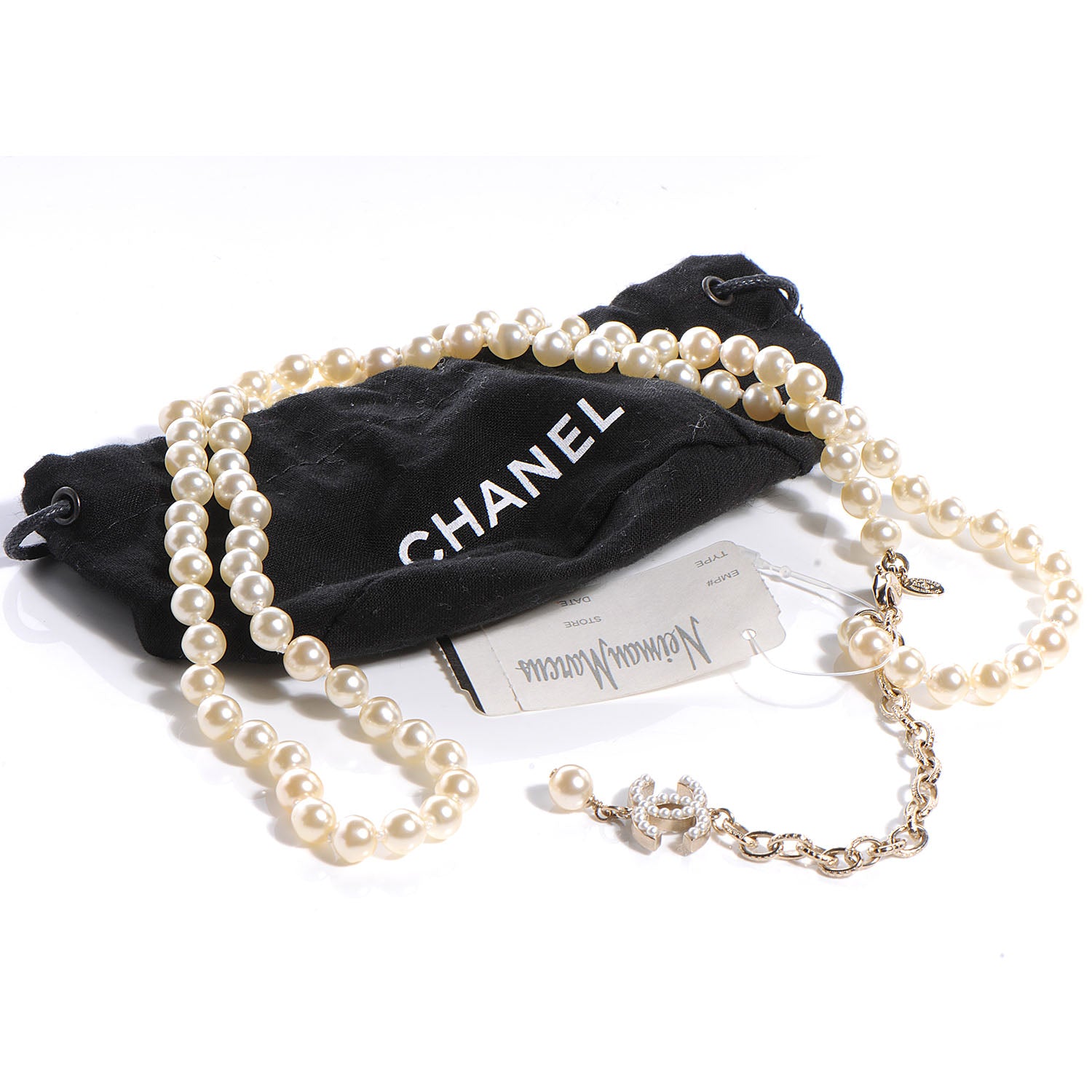 Chanel Timeless Classic Faux CC Pearl Chain Belt Gold 5 of 5