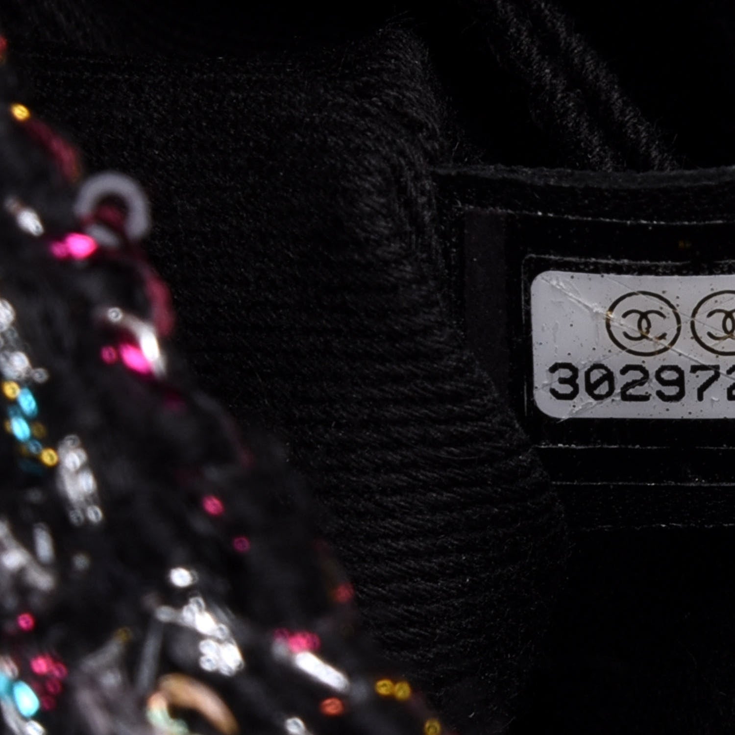 Chanel Tweed Sequin Mini Coco Handle Flap Black 6 of 11