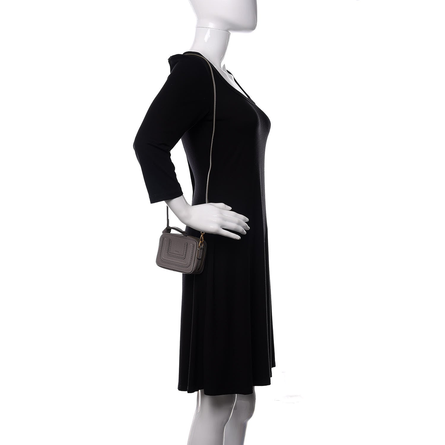 Chloe Calfskin Mini Marcie Crossbody Bag Cashmere Grey 2 of 12