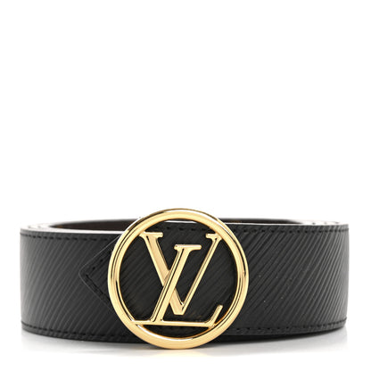 Louis Vuitton Monogram Epi 35mm LV Circle Reversible Belt 95 38 Black 1 of 8