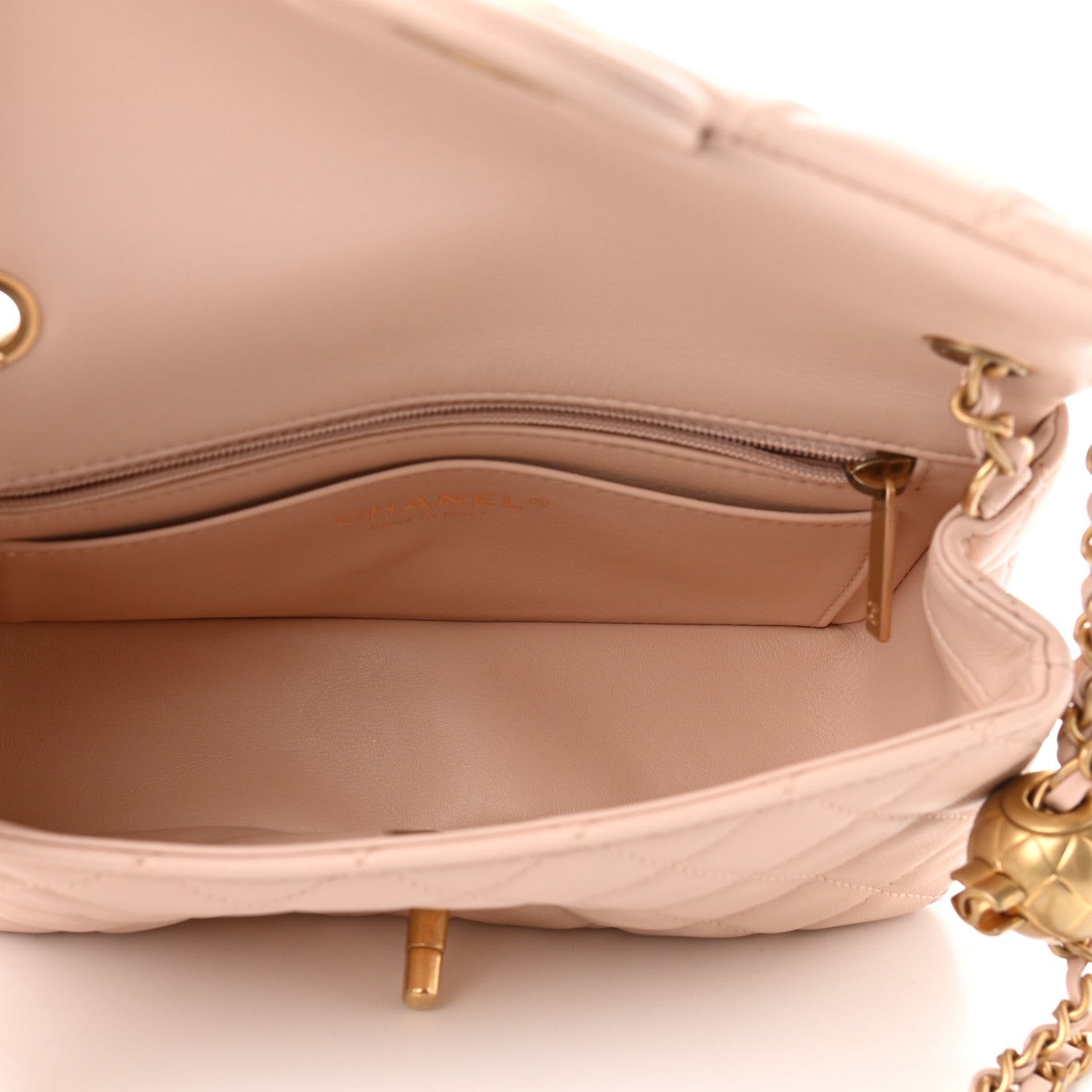 Chanel Lambskin Quilted Mini Rectangular Pearl Crush Flap Light Beige 5 of 10