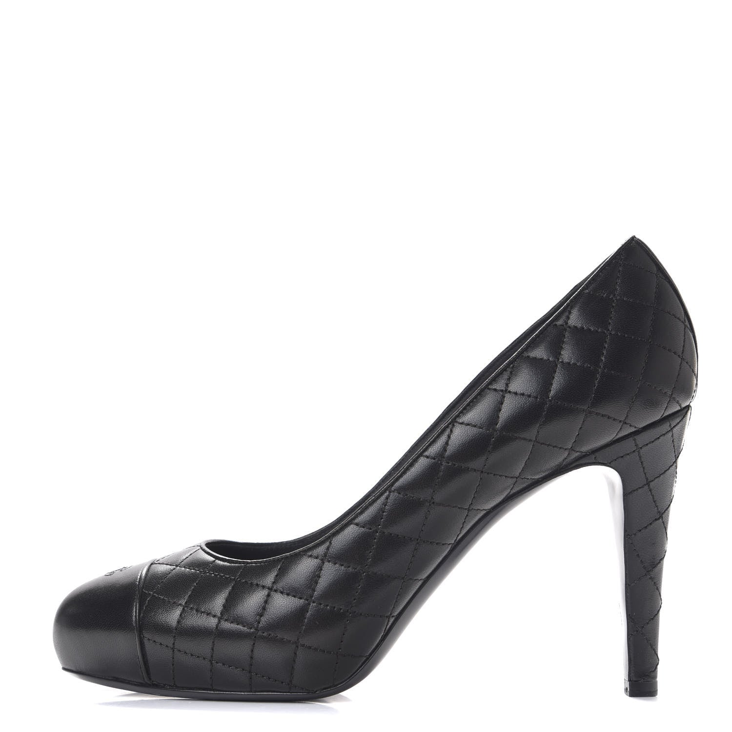 Chanel Lambskin Quilted Cap Toe Pumps 41 Black 1 of 11
