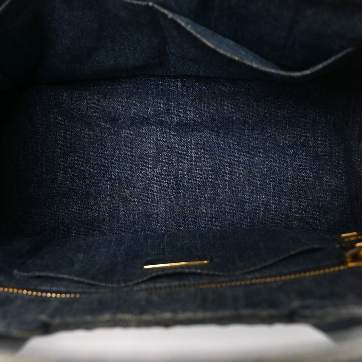Denim Canapa Small Logo Tote Avio