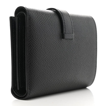 Hermes Epsom Tri-Fold Compact Bearn Wallet Black 3 of 7