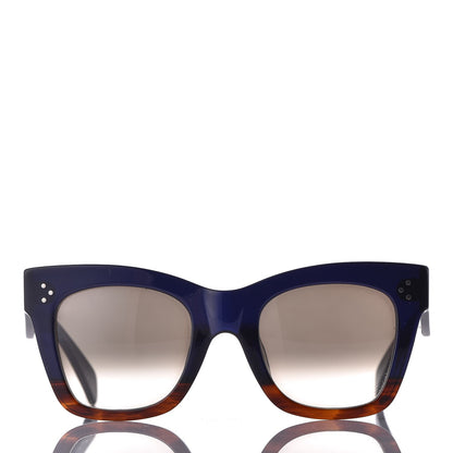 Celine Catherine Sunglasses CL 41098/F/S Blue Havana 2 of 7