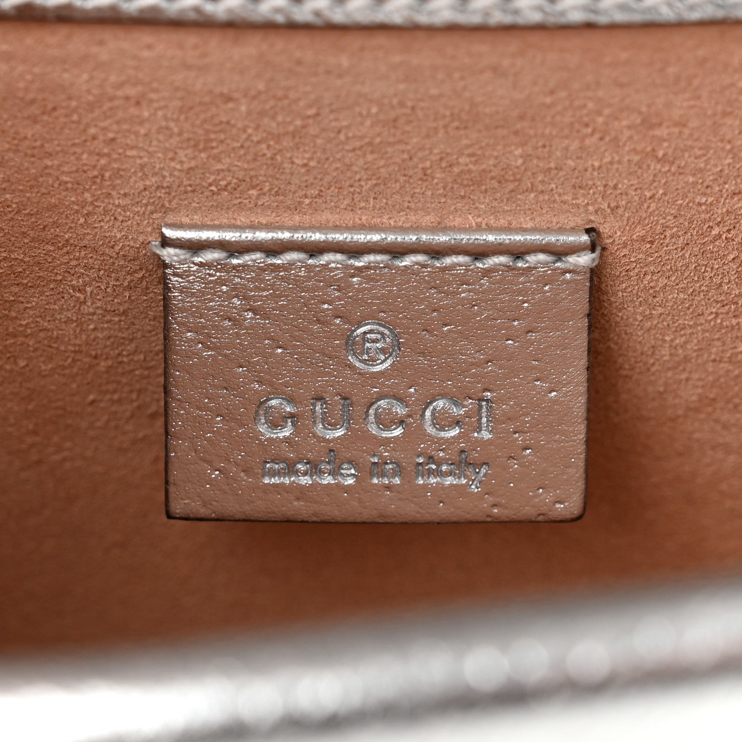 Gucci Metallic Textured Calfskin Crystal Small Dionysus Shoulder Bag Silver 7 of 11