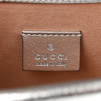 Gucci Metallic Textured Calfskin Crystal Small Dionysus Shoulder Bag Silver 7 of 11