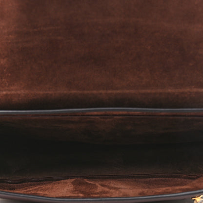 Celine Supple Shiny Lambskin Little Halfmoon Soft Triomphe Brick 8 of 22