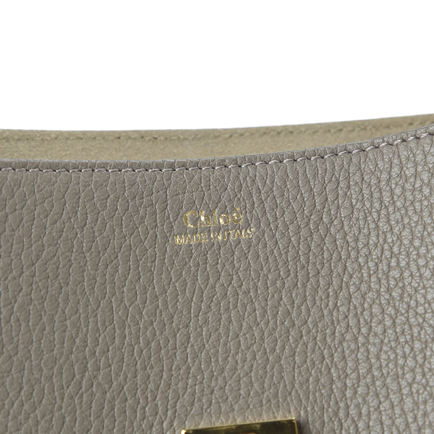Grained Lambskin Drew Shoulder Bag Motty Grey