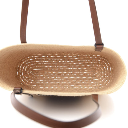 Loewe Raffia Square Basket Tote Bag Natural Tan 5 of 9