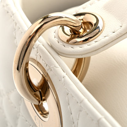 Christian Dior Lambskin Cannage Small My ABCDior Lady Dior White 13 of 13