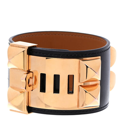 Hermes Box Collier de Chien CDC Bracelet T3 Black 3 of 7