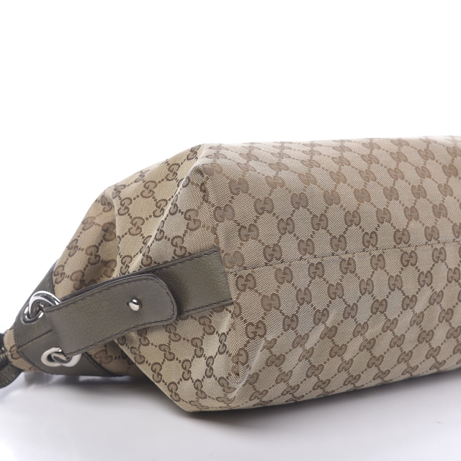 Gucci Monogram Bamboo Bar Medium Tote Olive 12 of 13