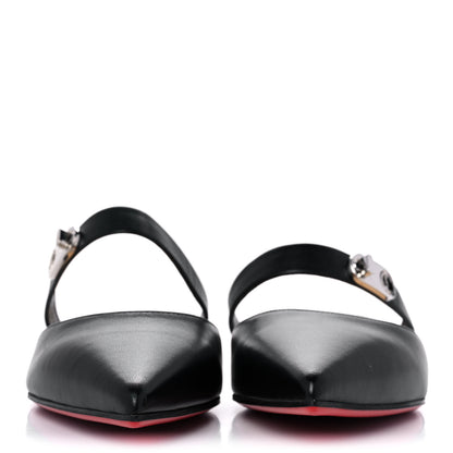 Christian Louboutin Nappa Choc Lock Flats 36 Black 2 of 9