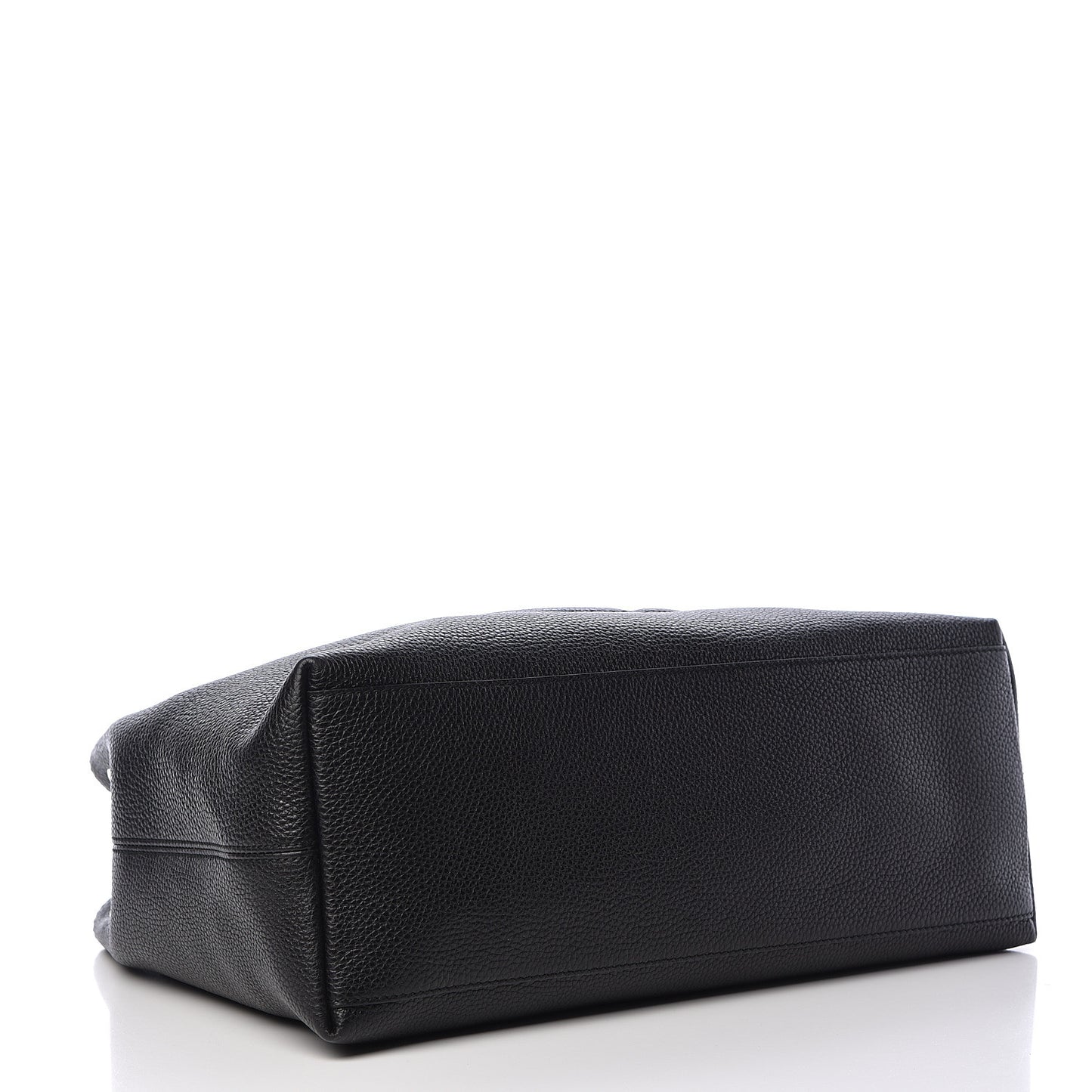 Pebbled Calfskin Medium Soho Chain Shoulder Bag Black