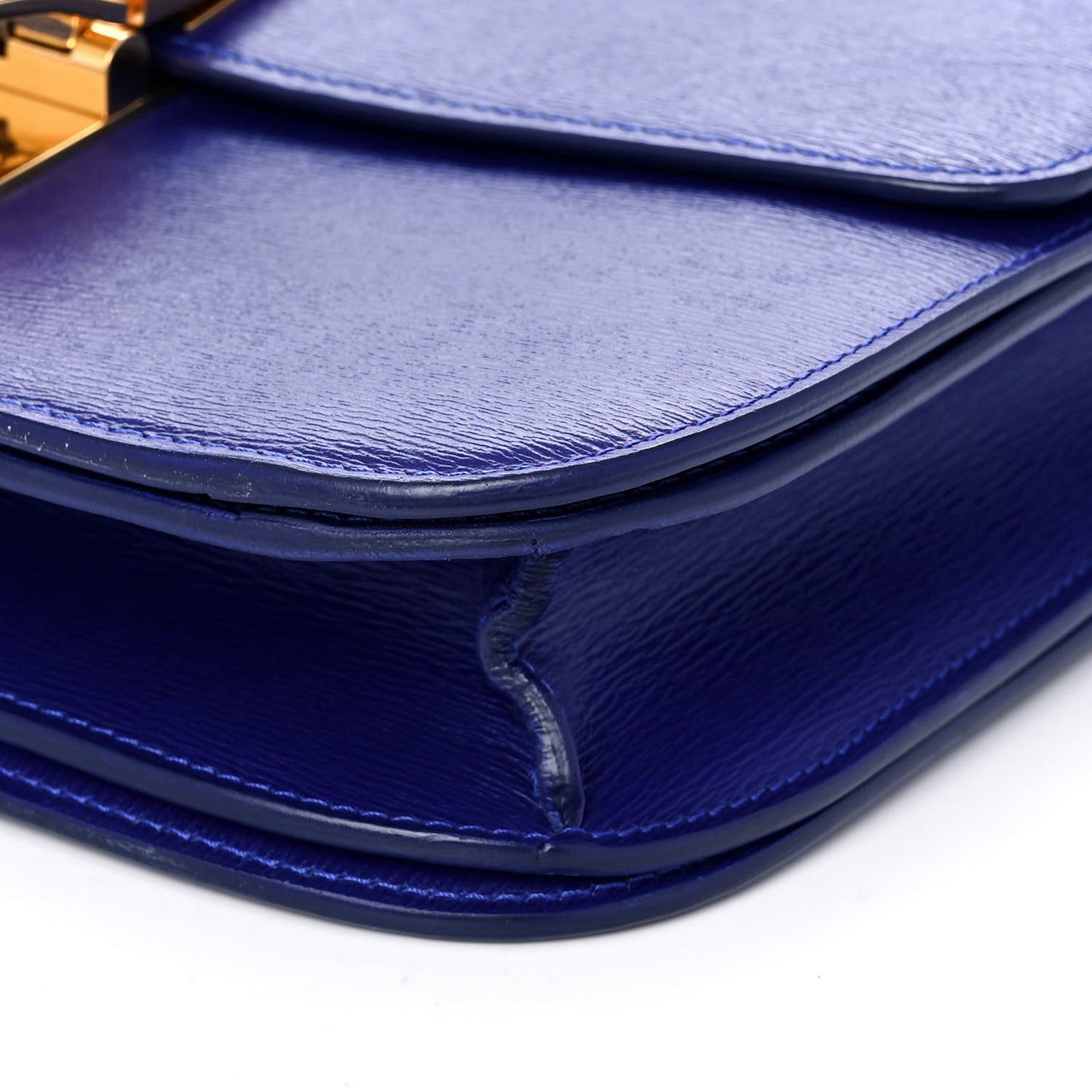 Liege Calfskin Medium Classic Box Flap Bag Indigo