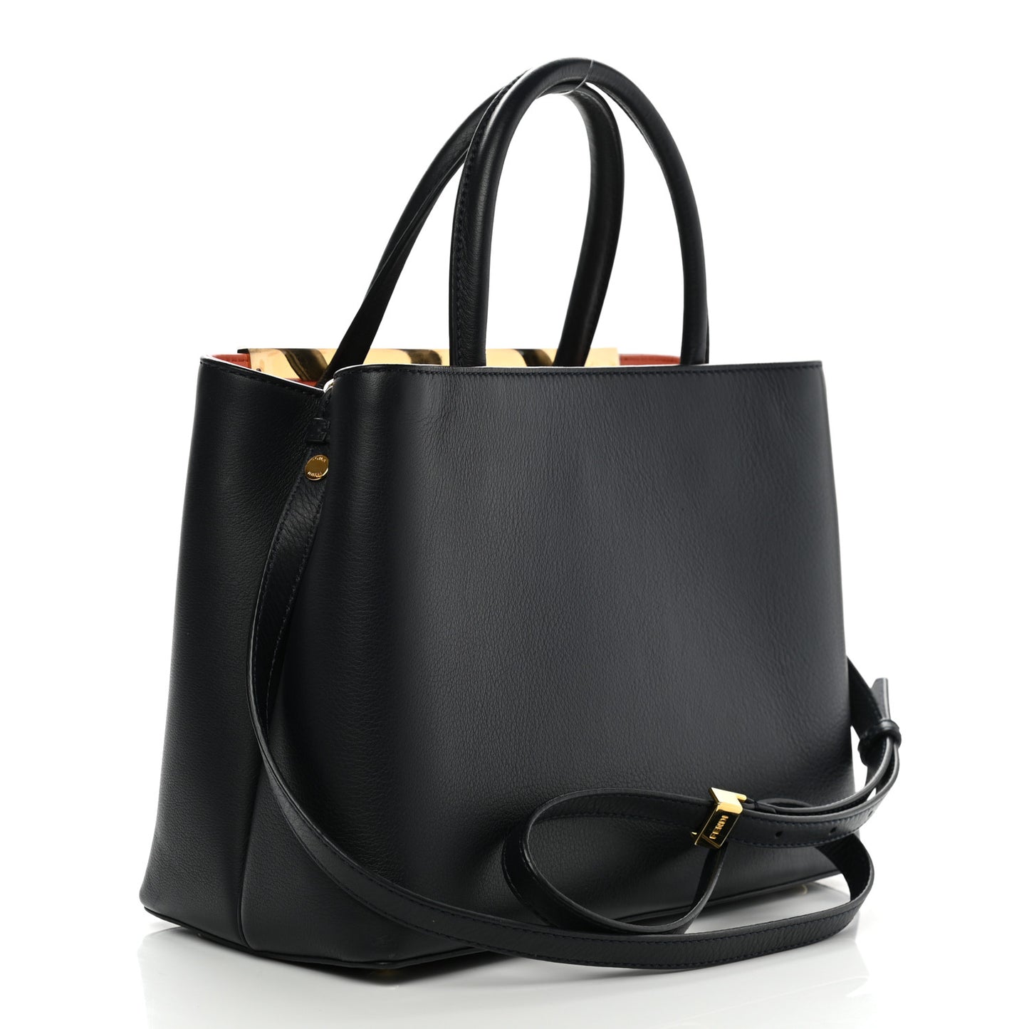 Vitello Dolce Century Petite 2Jours Tote Blue Notte Terracotta