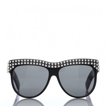 Gucci Acetate Crystal Sunglasses GG0147S Black 2 of 8