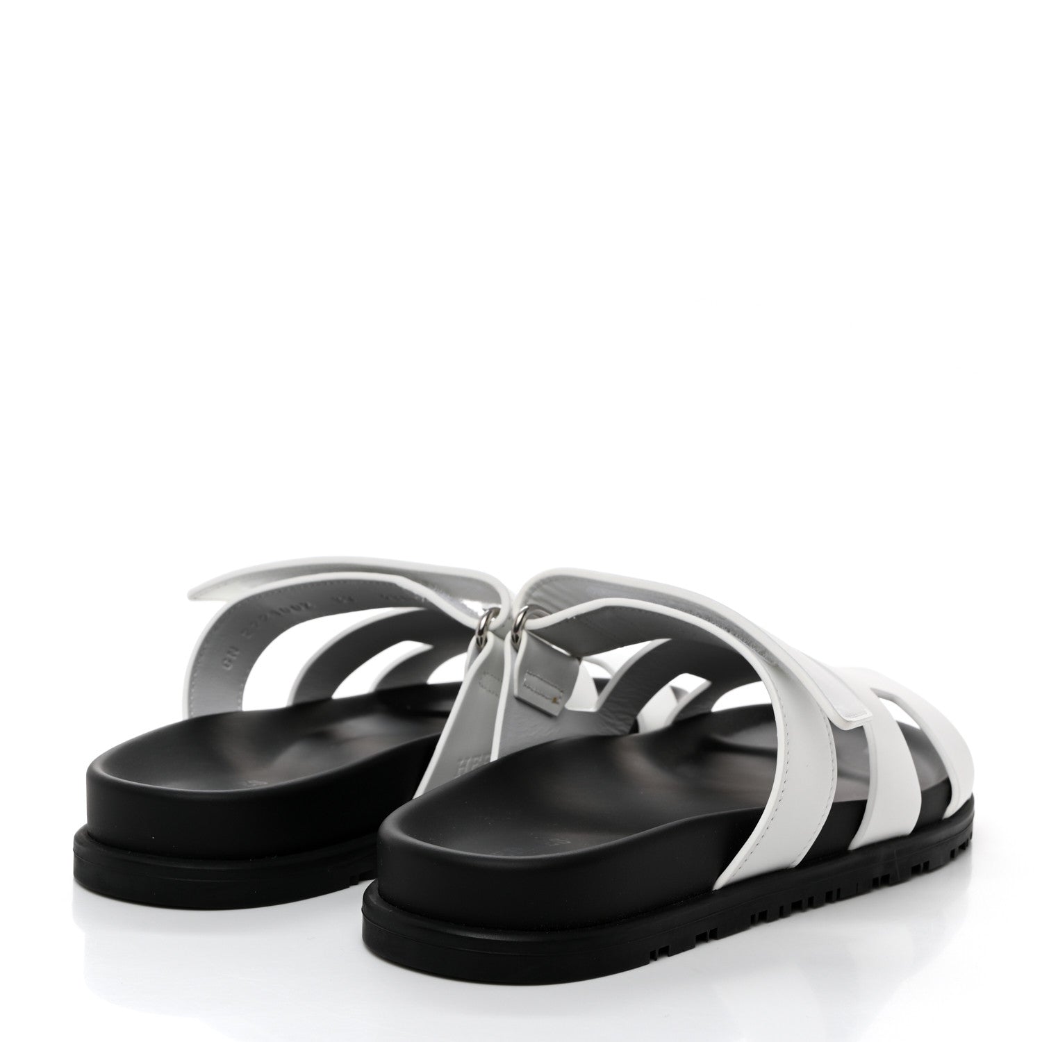 Hermes Calfskin Womens Chypre Sandals 37 White 4 of 9