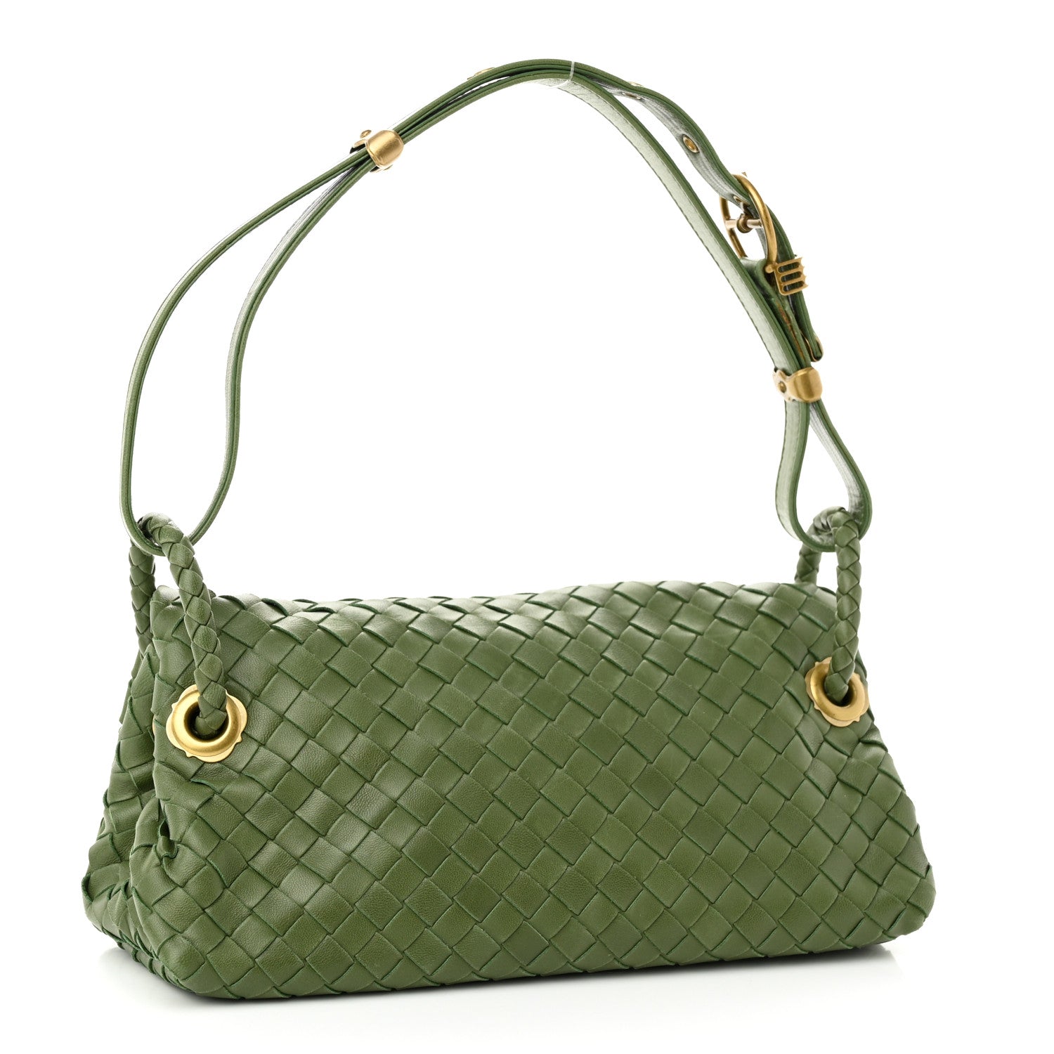 Bottega Veneta Nappa Intrecciato Mini Flap Shoulder Bag Foglia 3 of 12