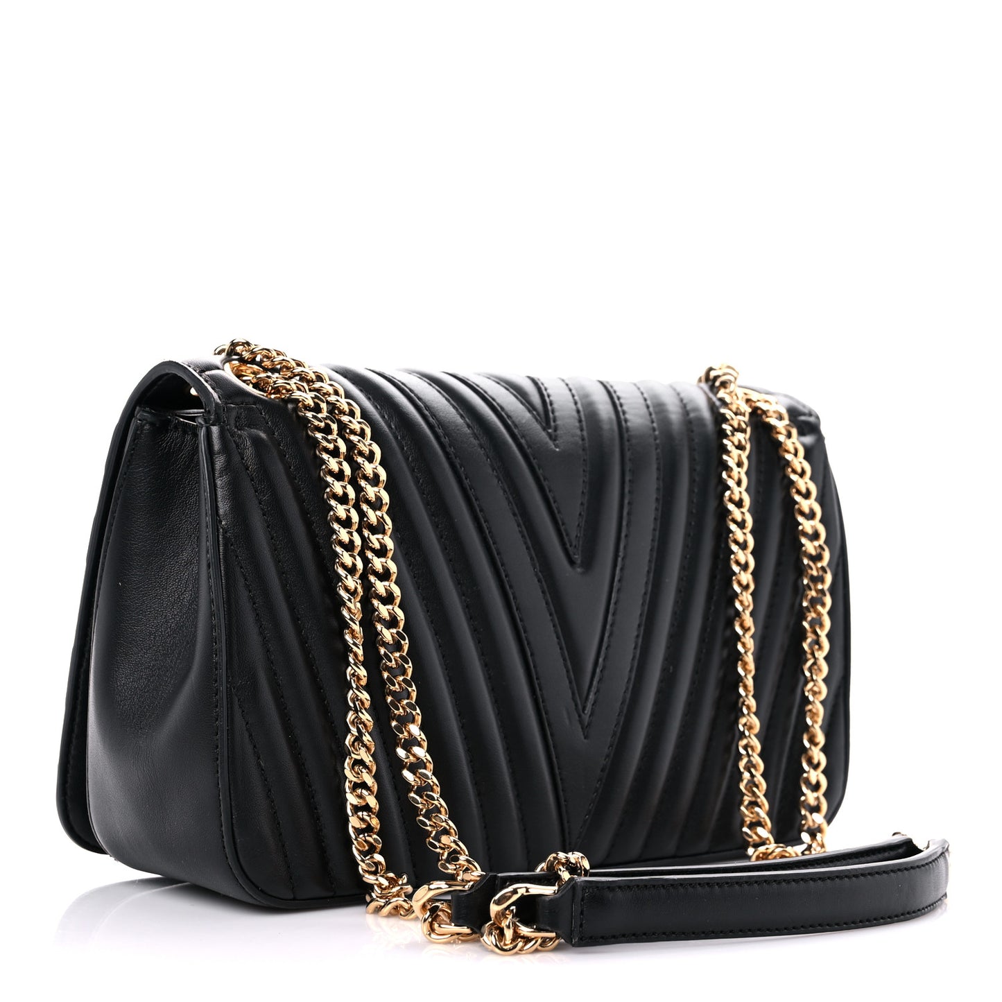Alter Nappa Star Medium Flap Shoulder Bag Black